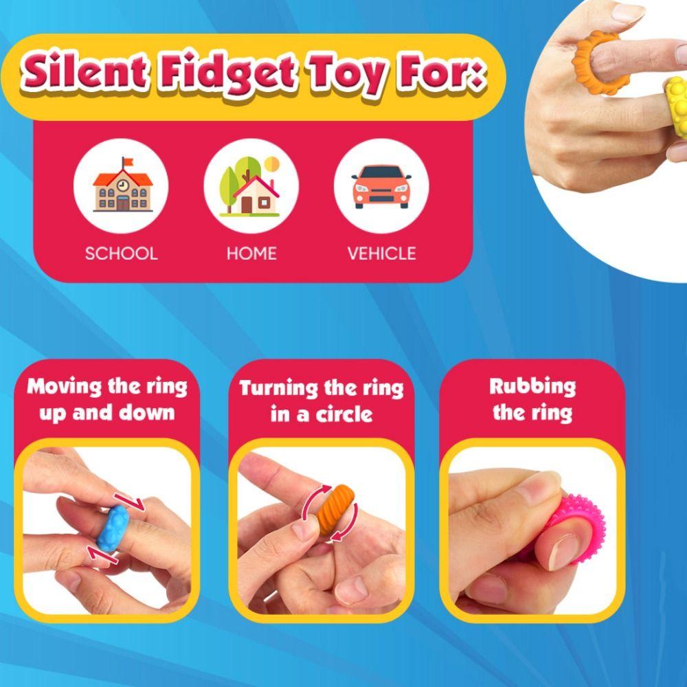 With Tips Silent Decompressors Rings Enhancing Attention Silicone Sensory Ring Adult