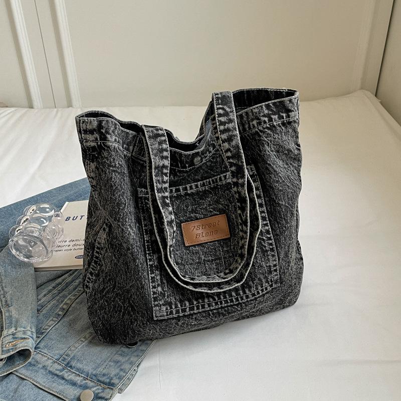 Сумка из джинсовой ткани в стиле ретро, женская, новая, корейская, в стиле Харадзюку, сумка через плечо, повседневная, сумка для шопинга