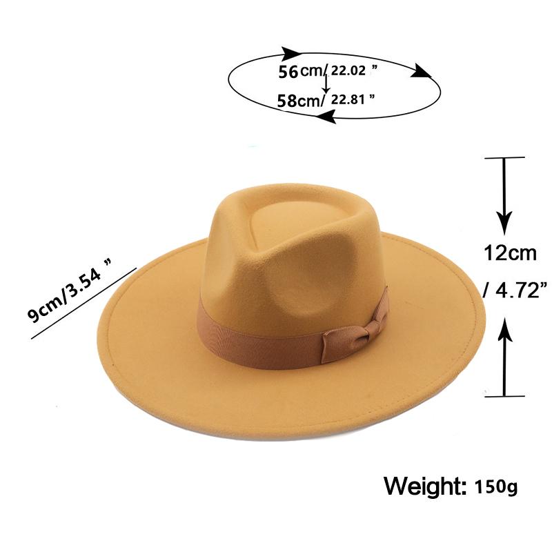 Простые британские стильные мужские и женские зимние шерстяные шляпы-федоры 9 см с большими полями, дерби, свадебные церковные джазовые шляпы