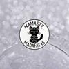 Namaste Madafakas Enamel Pins Yoga Black Cat Brooches Lapel Badges Cartoon Punk Kitten Animal Jewelry Gift for Friends