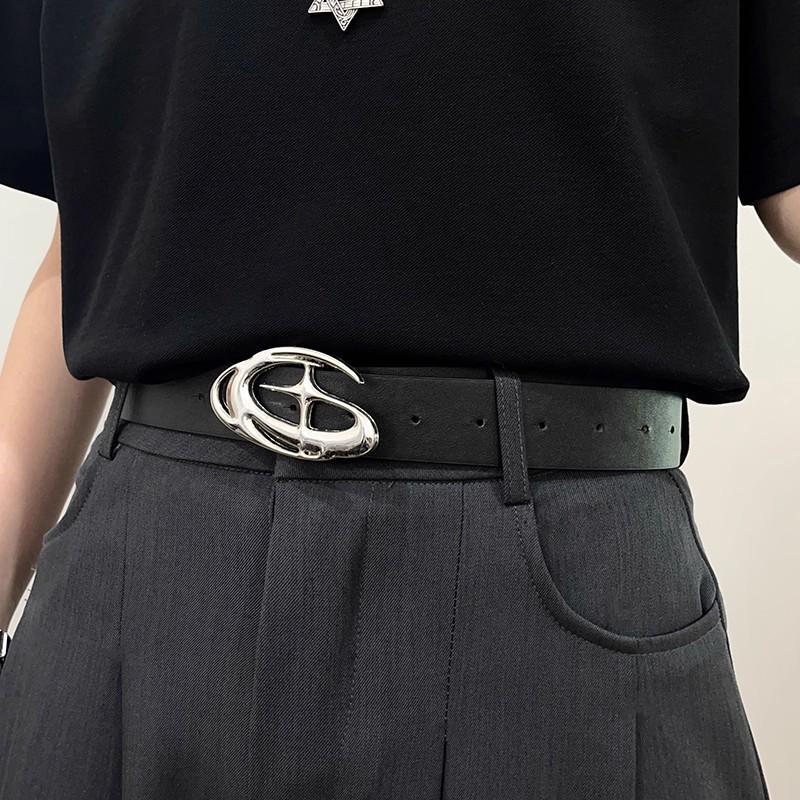 Мужской ретро черный кожаный ремень 2025 – Трендовый американский стиль для джинсов