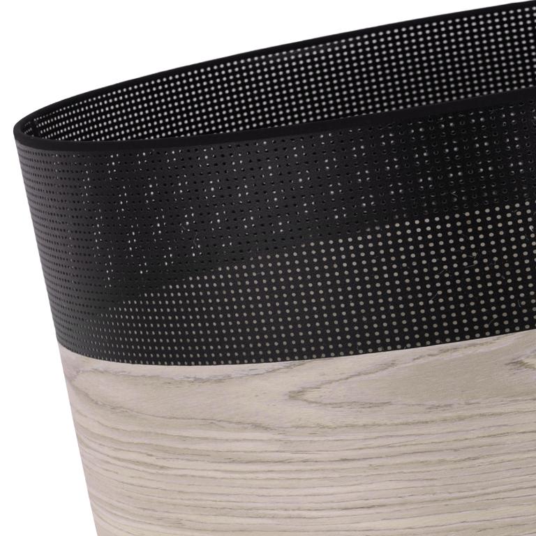 Single hanging lamp, bleached OAK veneer lampshade, 40CM