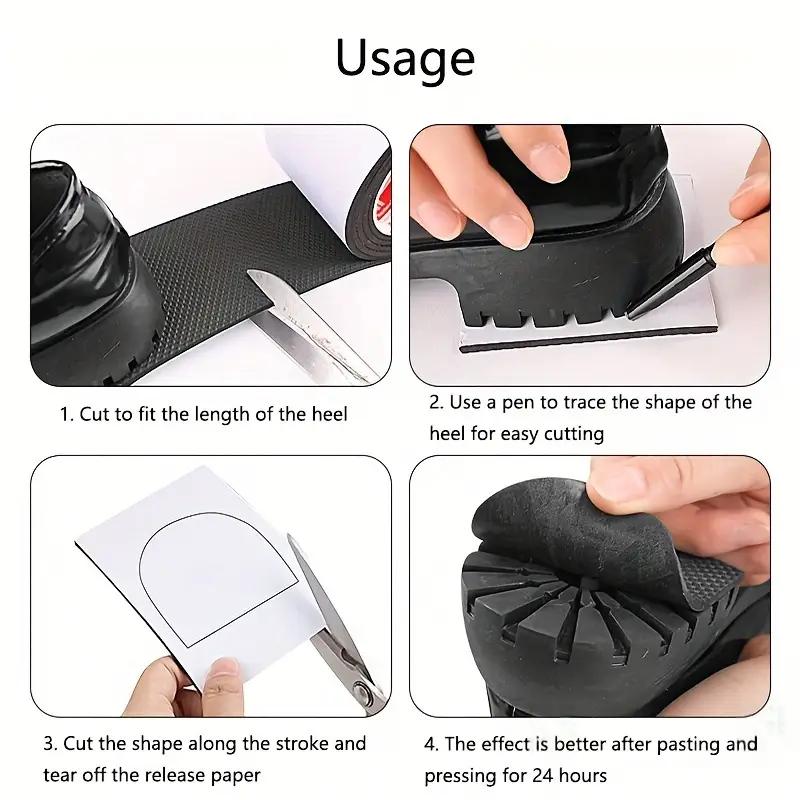 1 Roll of Ultra-durable, Non-slip, Self-adhesive Insoles - Abrasion-resistant Sole Protector for High Heels, Sneakers, and Sandals