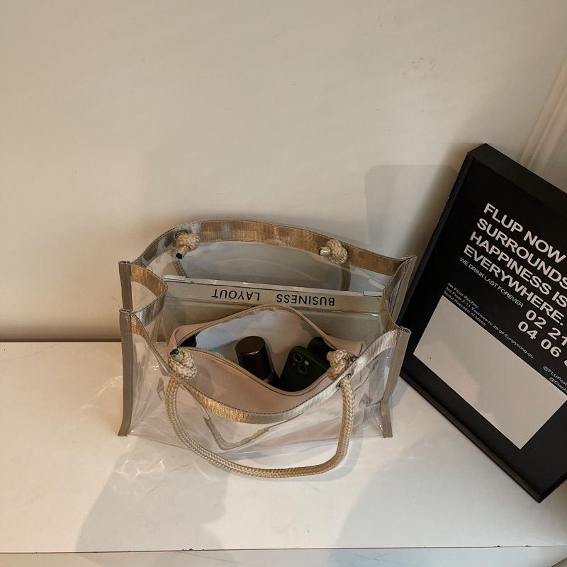 Сумка-тоут женская прозрачная сумка через плечо