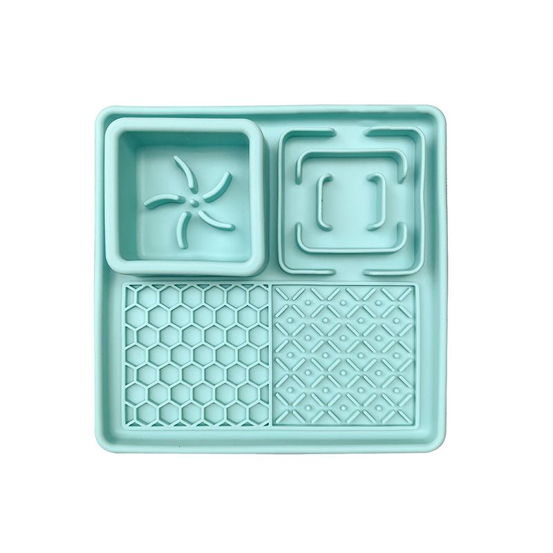 Поднос для еды для питомца, коврик для медленного поедания, тарелка, пищевой силикон, кошачья собачья посуда