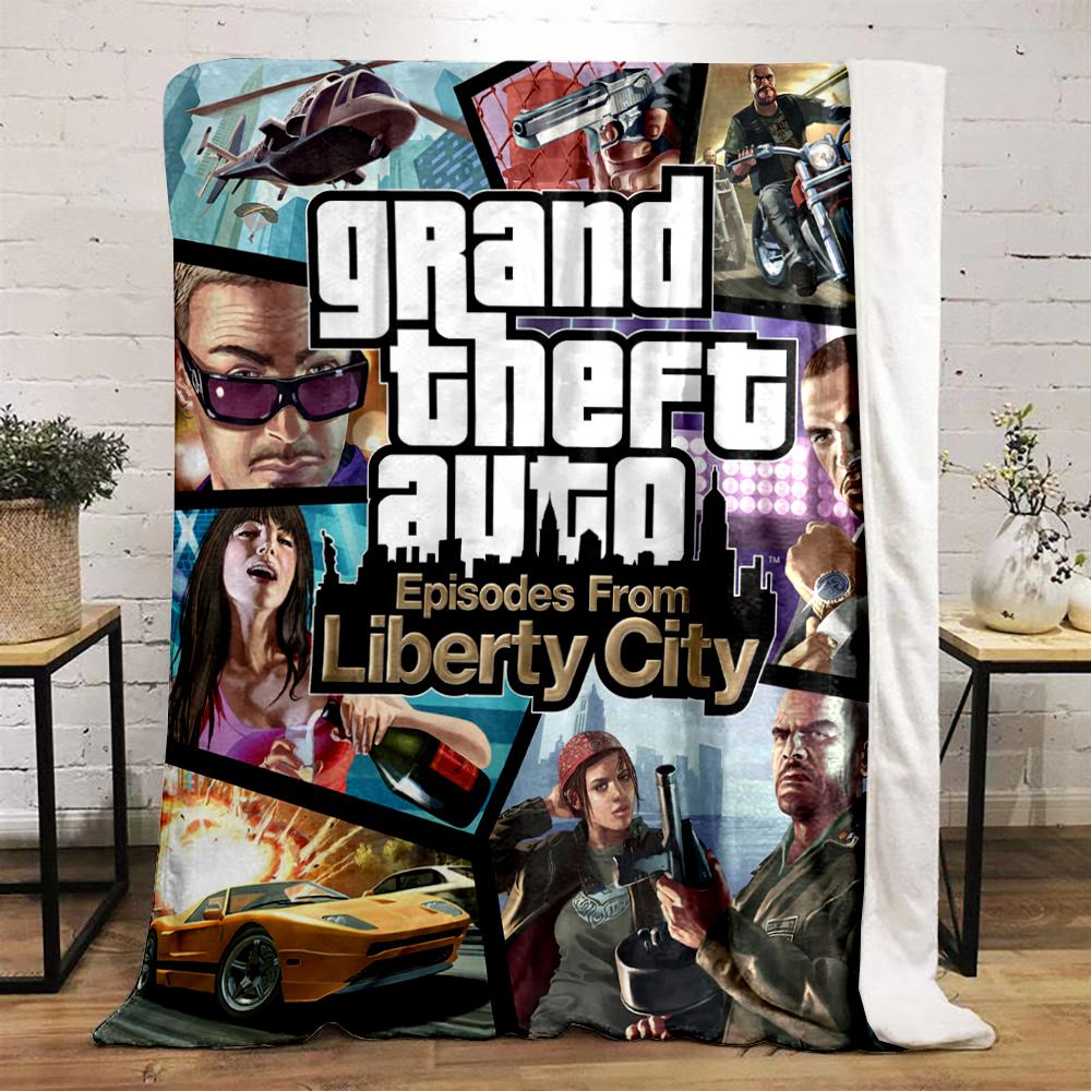 "Grand Theft Auto: Liberty City Design Blanket, Flannel blanket for bedroom, living room, sofa, and nap sofas."