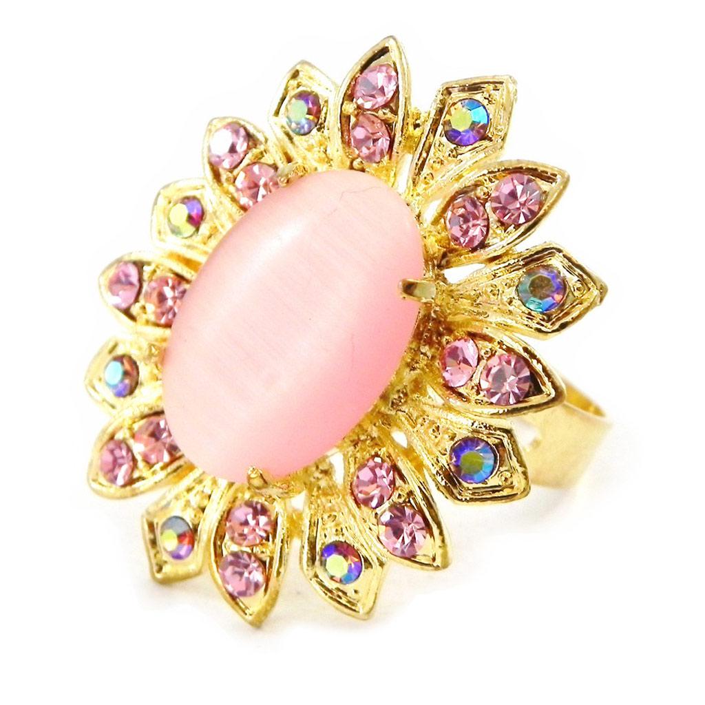 Les Trésors De Lily [E4200] - Pink 'Flowering' Ring