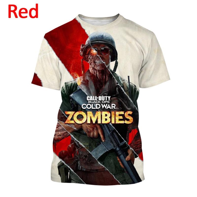 Game Call of Duty 3D Print T-shirts Black Ops Cold War Graphic T Shirt for Men Fashion Harajuku Street Hip Hop Short Sleeve