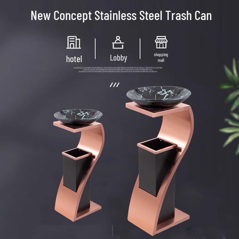 Commercial Standing Ashtray Trash Can