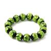 Светящийся стеклянный браслет Firefly 14 мм из бисера зеленого цвета со светящимся шариком в виде стрекозы [Морская капля] [033bt-14-18]