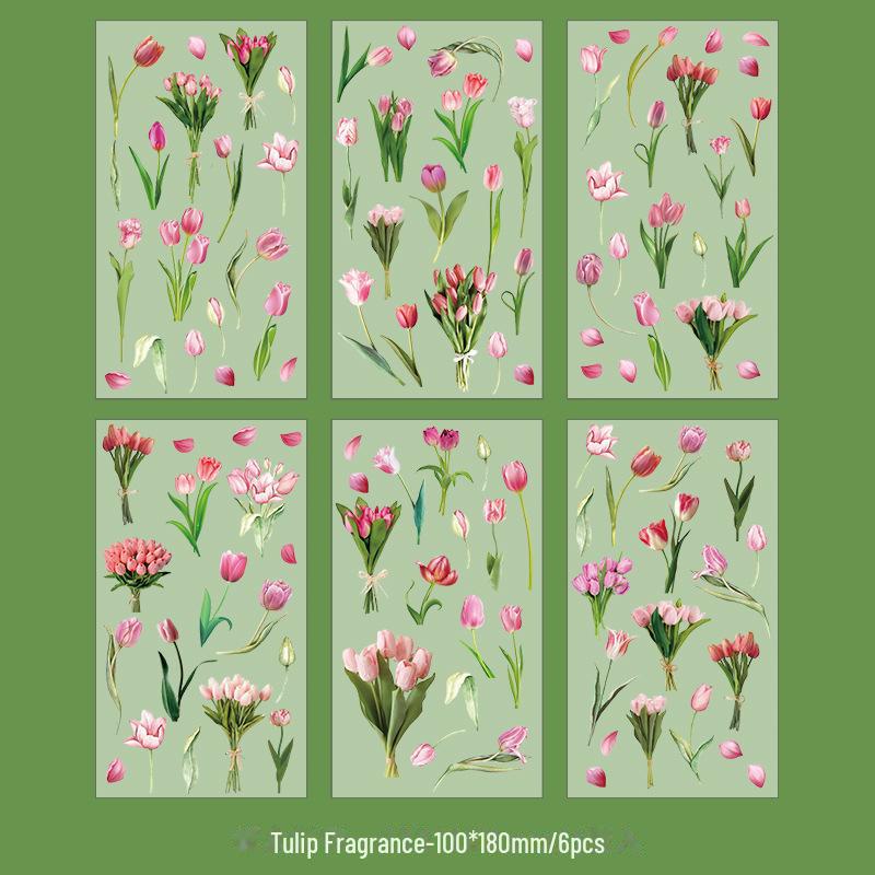 Набор наклеек «Ретро растения и цветы» — водонепроницаемые, прозрачные наклейки из ПЭТ для детских пособий и декора «сделай сам».