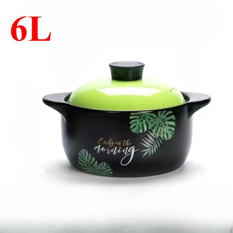 Большая керамическая кастрюля для супа Nordic Orange Lid 2.5-6L Кастрюля Домашняя кухня Кухня Кастрюля Пароварка