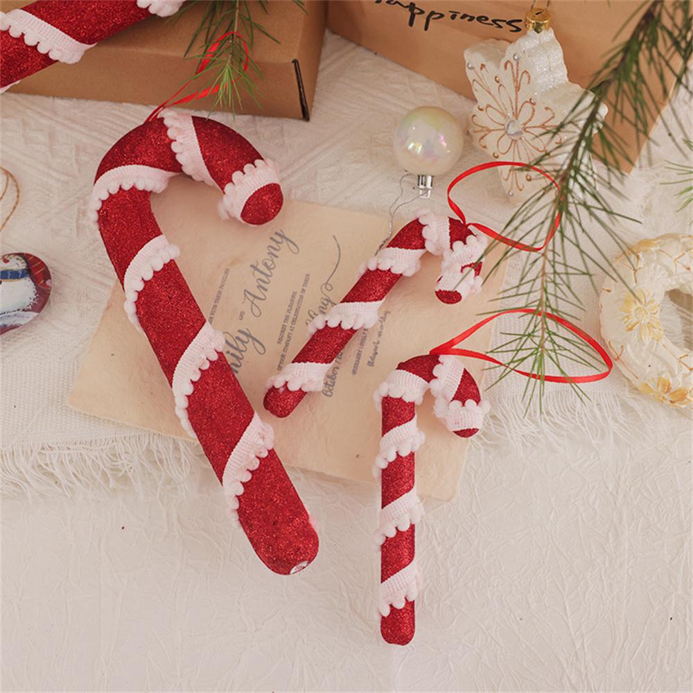 Christmas Ornaments Decorative Christmas Decoration Tree Ornaments White Candy Canes For Christmas Tree Gift-Giving Family