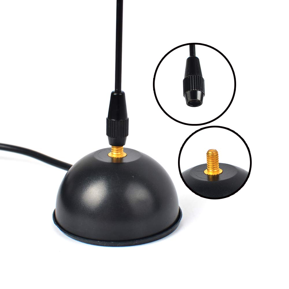 HYS 144430MHz Band Compatible Wireless Antenna with Magnetic Mount, Dual-Band Antenna for Commercial Radios, RG174 Coaxial Cable (4.3m) with SMAP