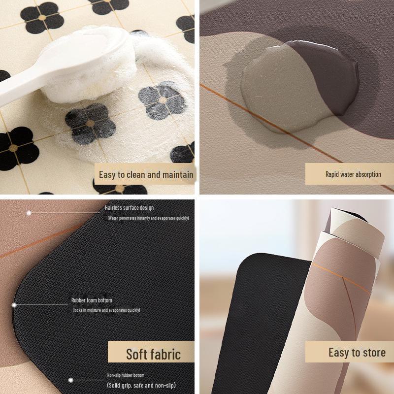 Диатомовая грязь абсорбирующий нескользящий коврик для ванной комнаты