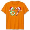 Six Seven 67th Birthday Christmas Candy Cane Numbers Unisex Unisex Graphic Tee