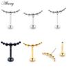Alisouy 1PC Stainless Steel Curve Ball Threadless Ear Tragus Helix Labret Lip Ring Cartilage Stud Earring Piercing Body Jewelry