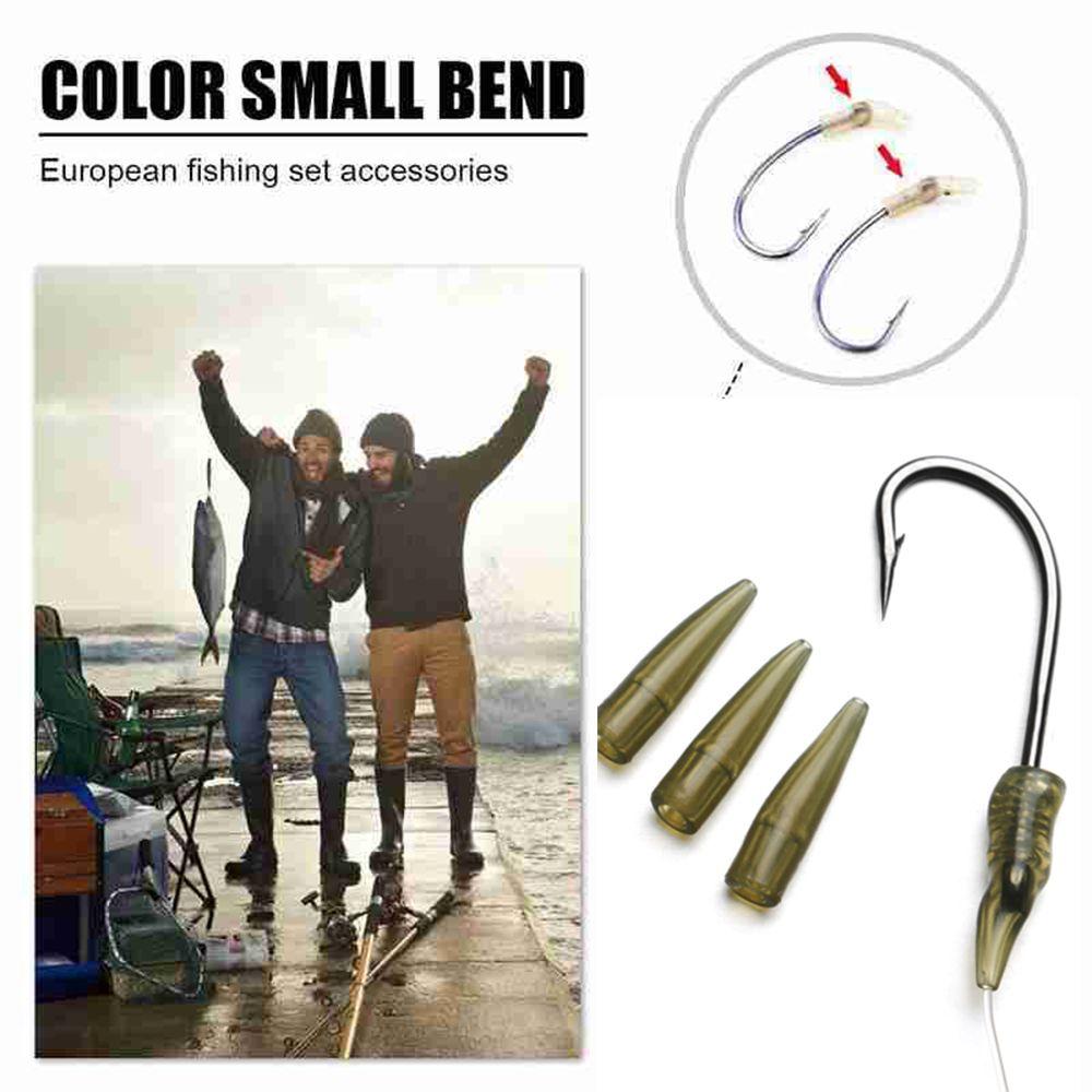 Rig Green Rubber Micro Carp Fishing Accessories Connect with Fishing Hook Sleeve Tail Rubber Cone