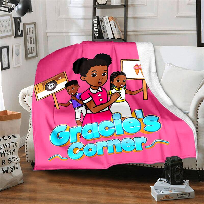 1pc Blanket Gracie's Corner1 Print Design, Lightweight Blanket for Sofa, Bed- Soft &Warm, Gift for All Seasons like Christmas, Halloween