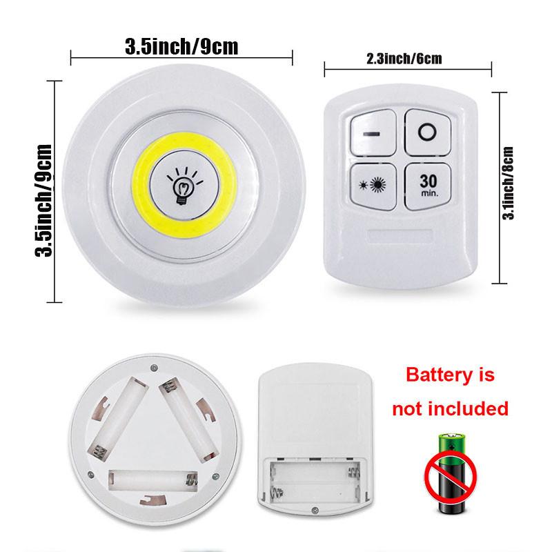 6pcs/3pcs Smart Wireless LED Under-Cabinet Lights COB Night Light With Remote Control - Perfect For Wardrobe, Kitchen & More