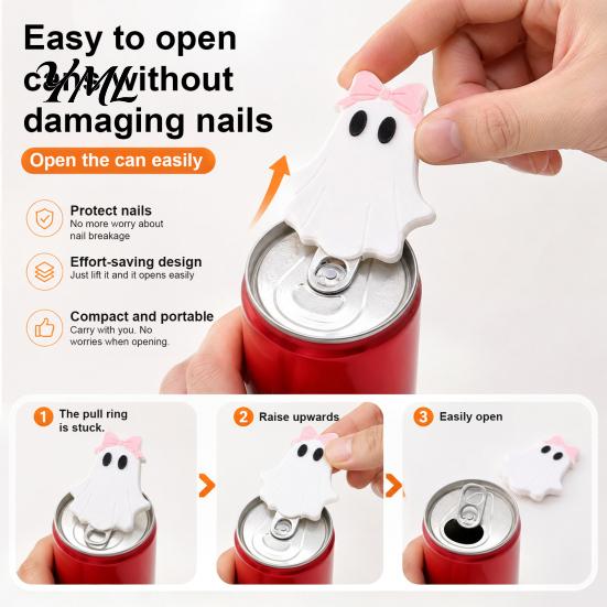 Waterproof Silicone Tools Halloween Theme Bottle Opener, Bow Ghost And Pumpkin Pattern Beer Durable Practical Presents 3D Print Decorative Opener for