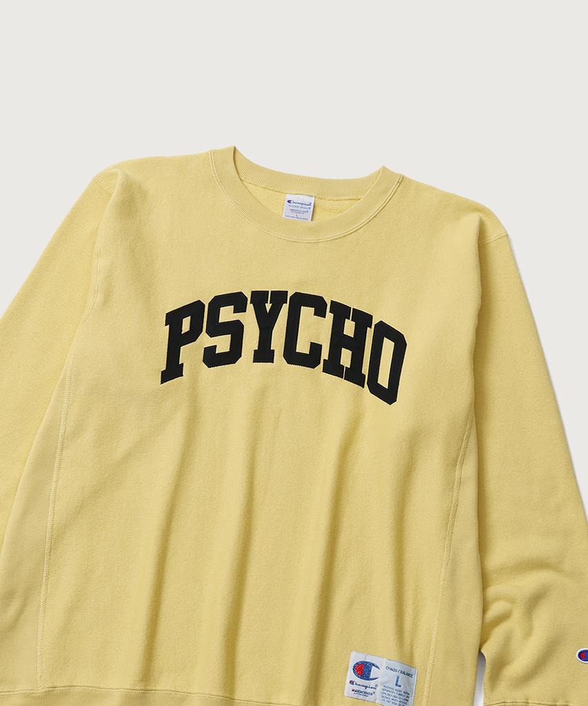 CHAMPION X Undercover Reverse Weave Psycho Sweatshirt Cream Yellow
