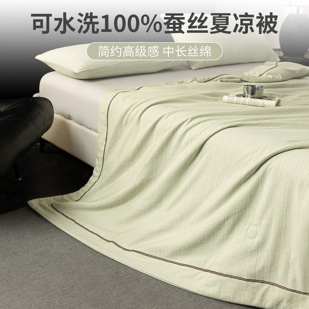 Skin friendly texture jacquard washable machine washable 100% silk summer cool quilt [multiple options available]