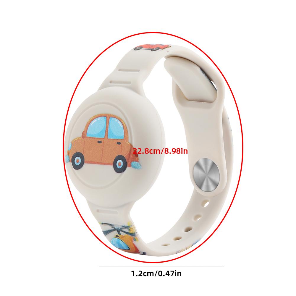 For Airtag Holder Bracelet Airtags Case Straps Cute Cartoon Watchband GPS Tracker Waterproof Silicone Holder