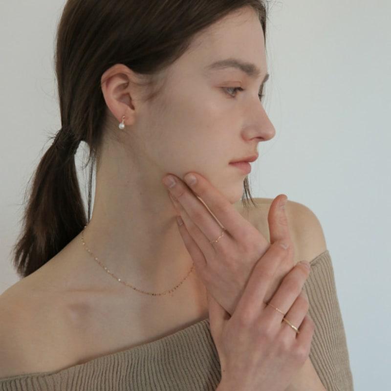 Modernlike 14k базовый повседневный золотой кольцо-нить набор для многослойной носки