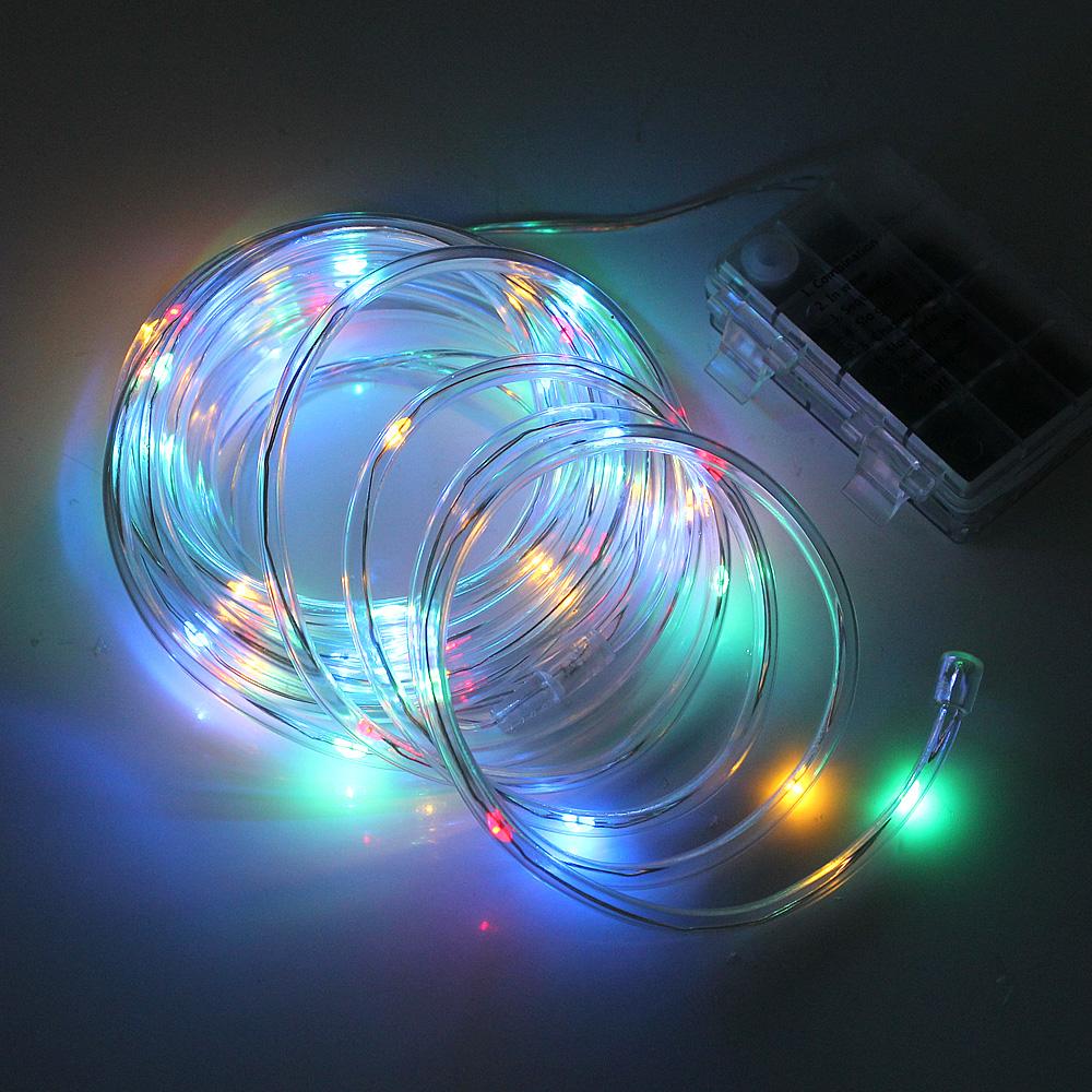 LED Rope String Lights Multicolor 5M 10M 100/200leds 8 Modes Fairy Garland Waterproof with Remote Timer Outdoor Christmas Decor