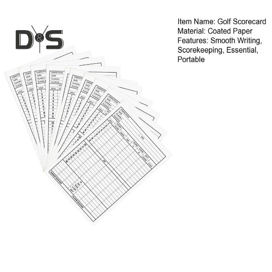10 шт. листов для подсчета очков в гольфе, мелованная бумага, карточки для подсчета очков, необходимый инструмент для ведения счета в гольфе и отслеживания статистики
