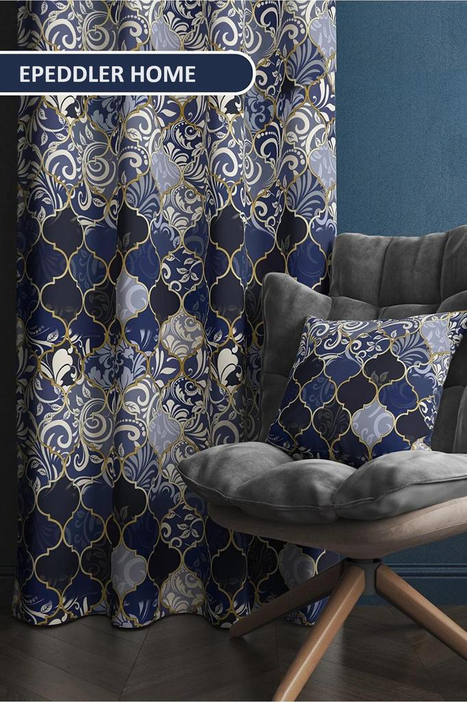 EPeddler домашняя османская этническая плитка с рисунком 140 х 270 см, мозаика с рисунком, цифровой печатный фон, занавеска( Одно крыло )