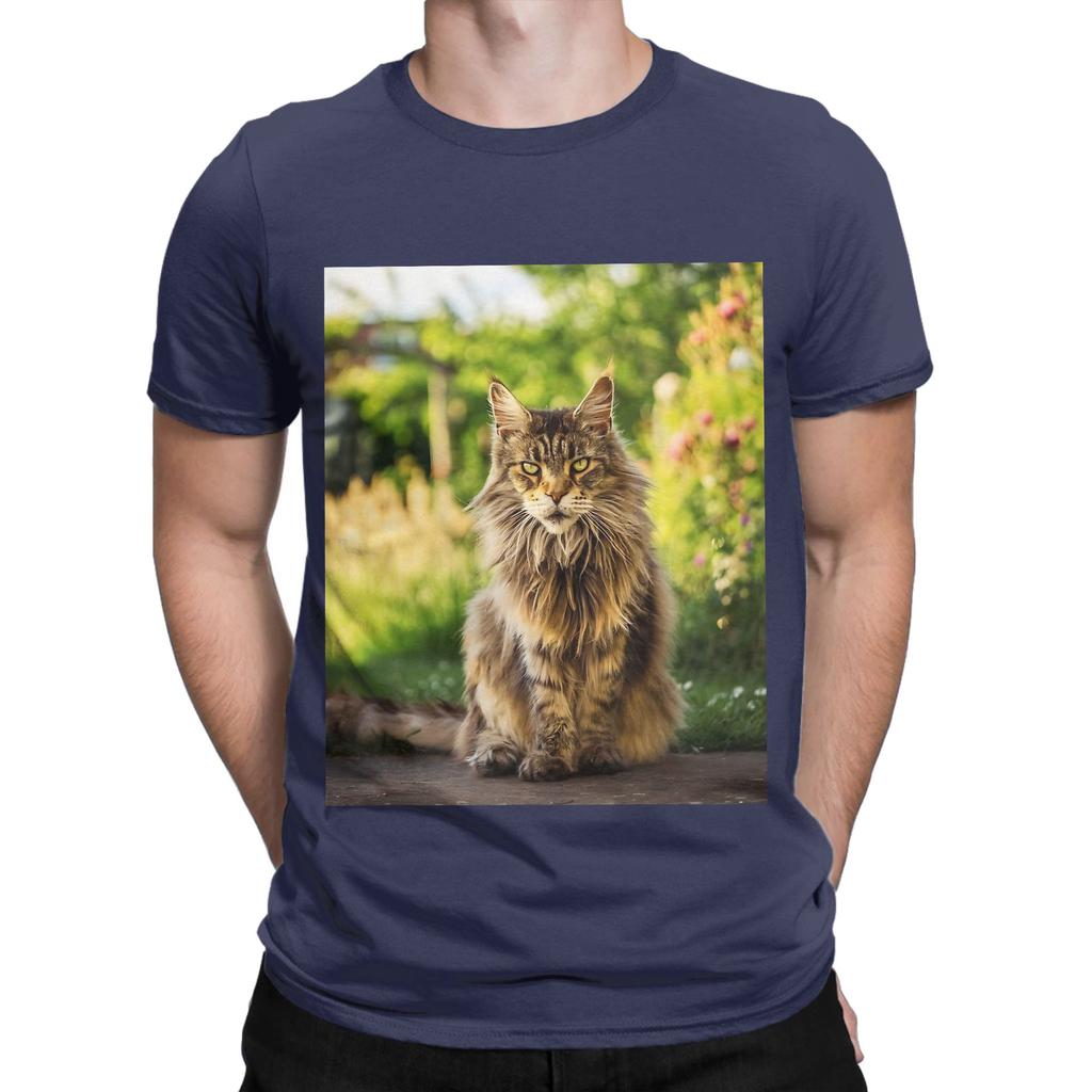 Maine Coon Photo Novelty 100 Cotton TShirt maine coon Tees Tops For Unisex