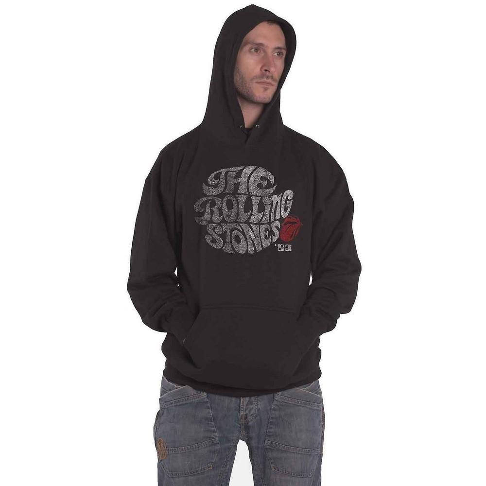 The Rolling Stones Unisex Adult ´82 Swirl Eco Friendly Logo Hoodie