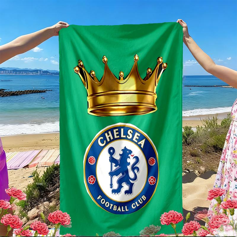 Chelsea F.C Print Beach Towel, Versatile Lightweight Absorbent Beach Towel for Pool Surf Yoga Bathroom, Perfect Birthday Holiday Gift