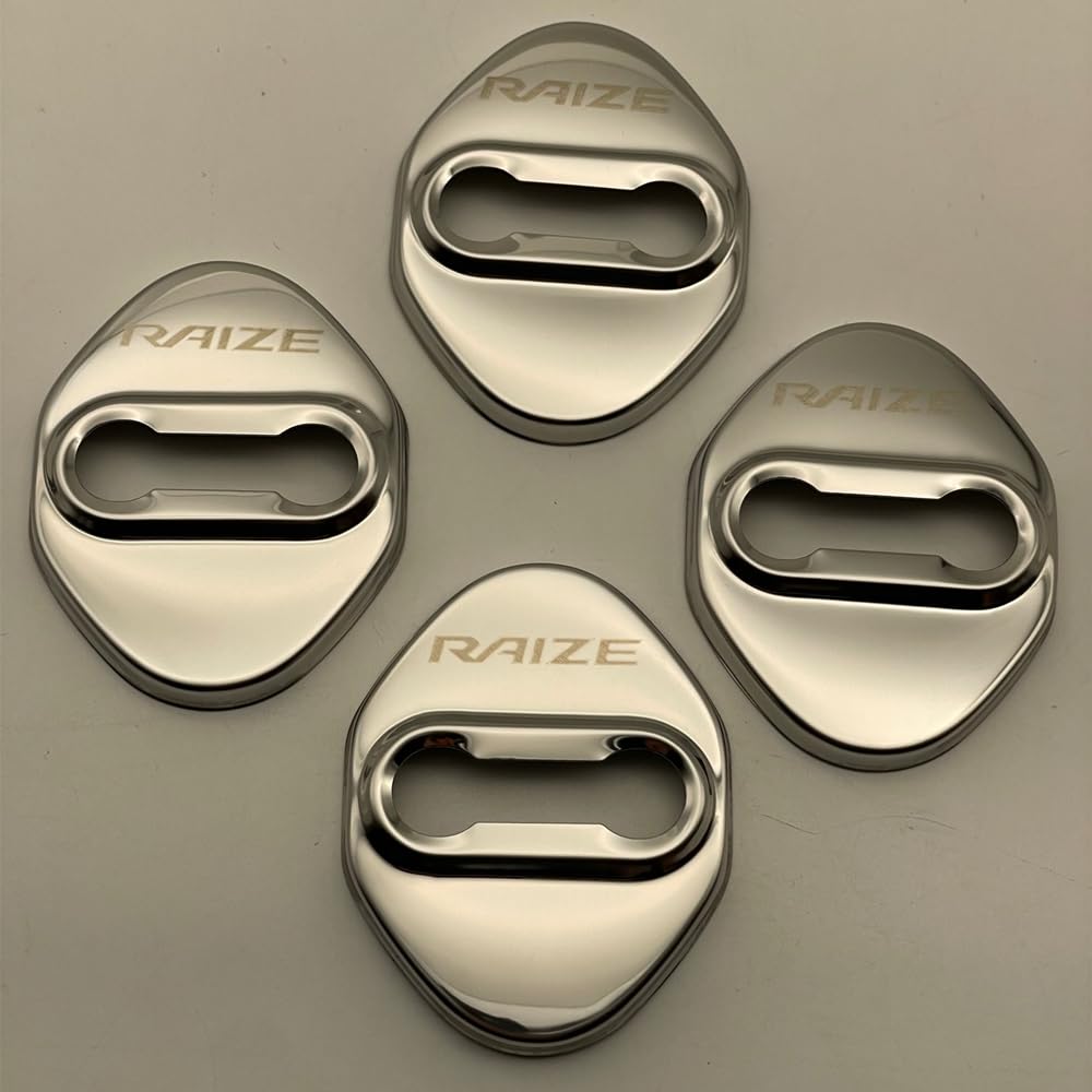 OKAYOHINN Toyota Rise Striker Cover Крышка дверного замка с покрытием Аксессуары Детали интерьера Зеркальная поверхность Нержавеющая сталь 4 шт. Простая установка Новый мод