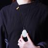 Natural Hetian Yufu pendant for women's necklace Birthday gift for girlfriend and wife with certificate
