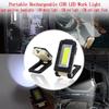 LED COB Rechargeable Magnetic Work Light Portable Flashlight Waterproof Camping Lantern Magnet Design With Power Display