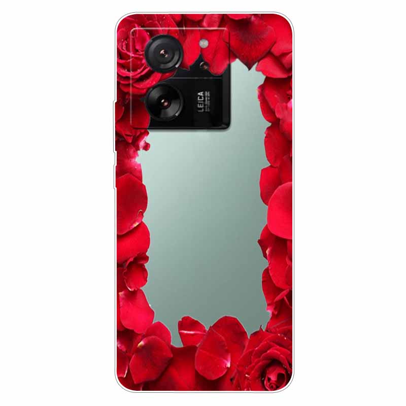 Soft Clear Cover For Xiaomi 13T Case TPU Lovely Cat Silicone Covers For Xiaomi Mi 13T Cases Transparent for Xiaomi13T Bumpers