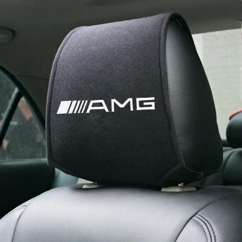 DIQ4   1PCS Hot Car Headrest Cover Fit for Mercedes Benz W212 W204 W211W168 W213 W205 W169 W176 W177 W210 W108 W124 Accessories