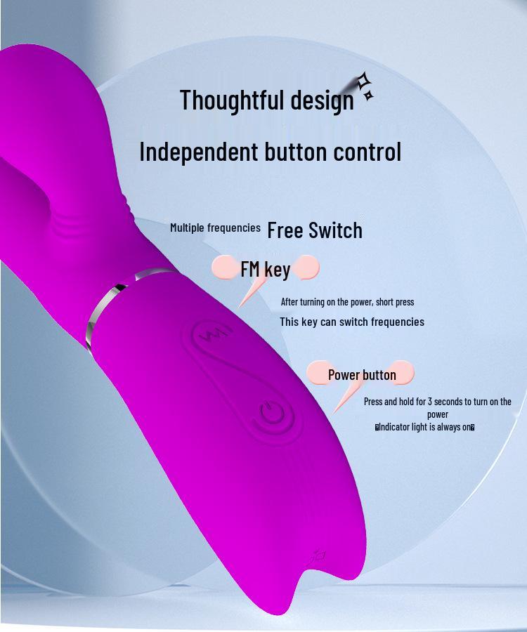 Pilot Dual Motor Silicone Vibrator for Women's Self-Stimulation with Multi-Frequency Vibration and USB Charging