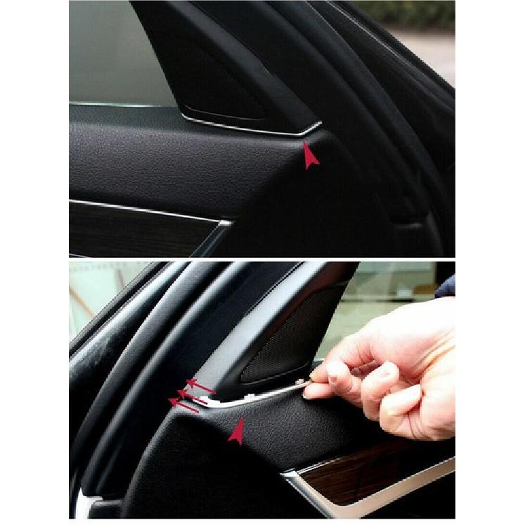 ABS Car silver Front Door Speaker decoration decal For BWM 5 Series F10 2011-13