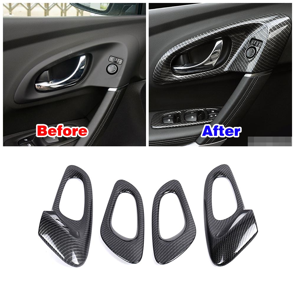 For Renault Kadjar 2015- Car Central Console Part Trim Frame Cover Car Interior Styling Modify Carbon Fiber Color