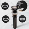 Bathroom Sink Pop Up Drain Stopper Anti Clogging Copper Bathroom Lavatory Vanity Sink Drain Without Overflow for Home