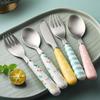 Children Tableware Stainless Steel Spoon Body Forging Cartoon Lovable Portable Creative Idea Childrens Dessert Spoon And Fork