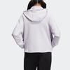 Adidas Куртка с капюшоном и длинными рукавами с логотипом, женская верхняя одежда, светло-фиолетовая HY2817