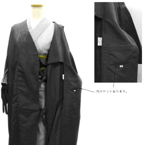 Дождевик японское кимоно [KYOETSU] Пальто, дождевик, женский (М, Черный)
