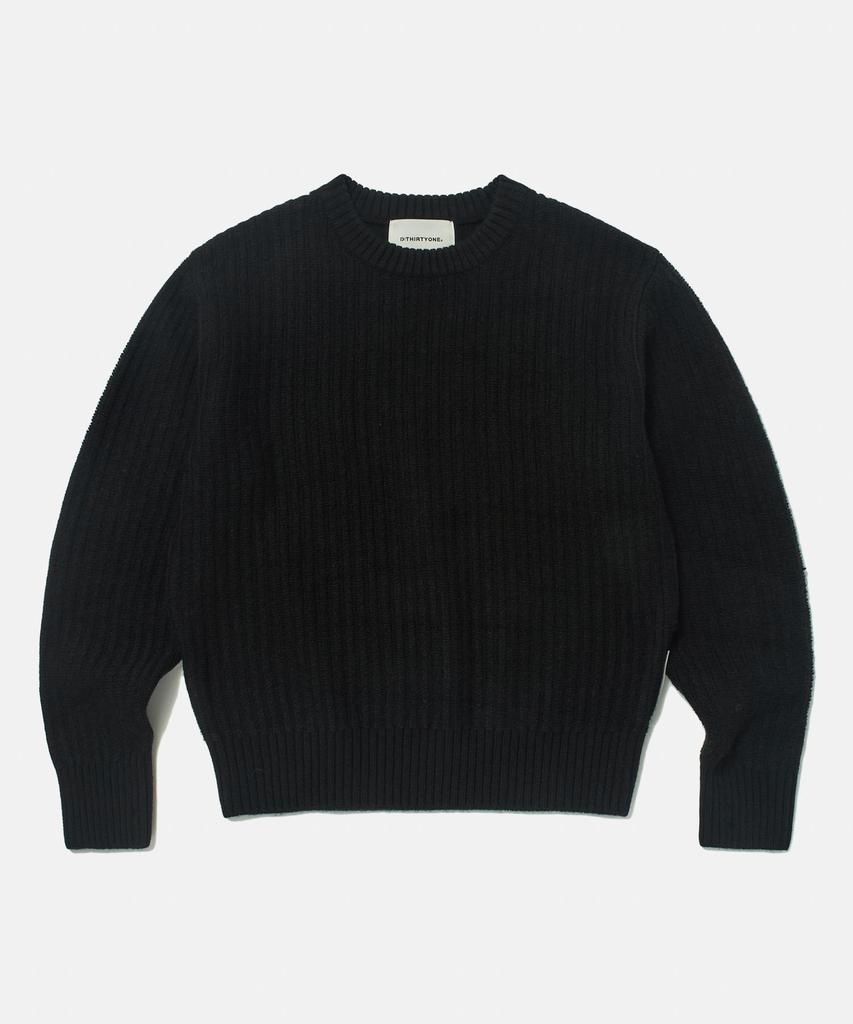 DTHIRTYONE Netting Loop Wool Sweater (Black)