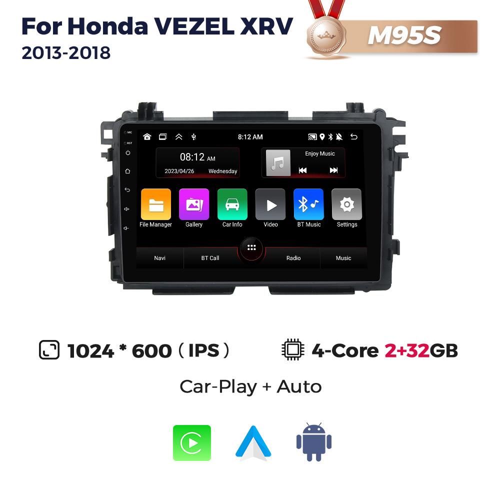 8+256G Android Auto Wireless CarPlay All In One автомобильное радио для Honda HR-V HRV XRV Vezel 2013-2019 стерео GPS мультимедийный плеер BT