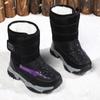 Winter Boots Waterproof Children Snow Boots For Boys Girls Mid-Calf Boots Kids Winter Shoes Anti-Slip Black Pink Children Cotton Shoes Size36-38